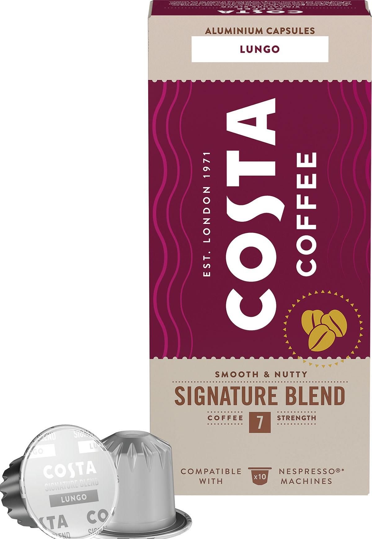 Costa Coffee Signature Blend Lungo kawa w kapsułkach kompatybilna z ekspresami Nespresso - 10 szt. - zdjęcie 1 Costa Coffee Signature Blend Lungo kawa w kapsułkach kompatybilna z ekspresami Nespresso - 10 szt.