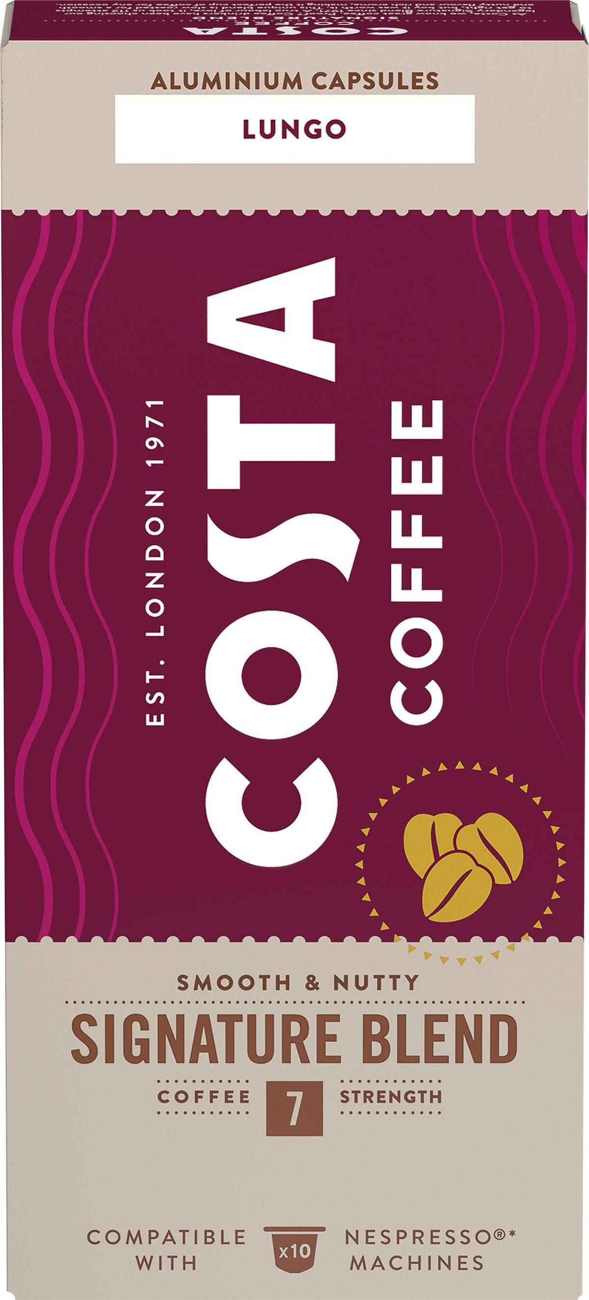 Costa Coffee Signature Blend Lungo kawa w kapsułkach kompatybilna z ekspresami Nespresso - 10 szt. - zdjęcie 3 Costa Coffee Signature Blend Lungo kawa w kapsułkach kompatybilna z ekspresami Nespresso - 10 szt.