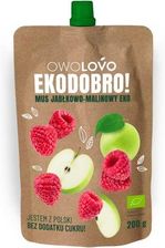 Zdjęcie Owolovo Mus jabłkowo-malinowy Ekodobro 200g - Ełk