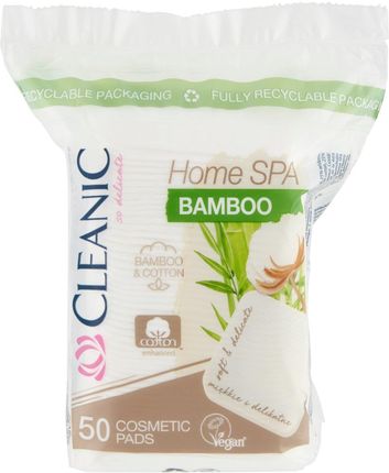 Cleanic Home Spa Bamboo Płatki Kosmetyczne 50Szt.