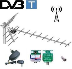 Libox Antena Kierunkowa Dvb-T 19-Elementowa Ze Wzmacniaczem Ekranowanym I Zasilaczem (Bx5677)