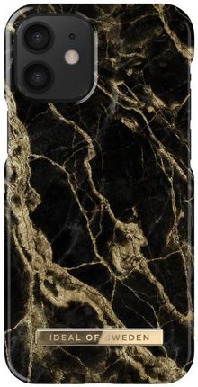 Ideal Fashion Case etui ochronne do iPhone 12 mini 5,4 Golden Smoke Marble (IEOID54GSM)
