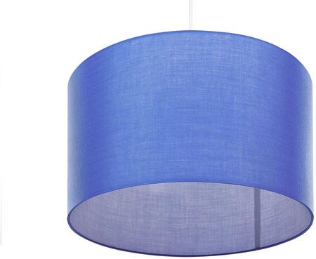 Beliani Lampa wisząca niebieska klasyczna z abażurem materiałowa Dulce
