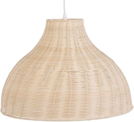 BELIANI Millian lampa sufitowa w stylu boho, nowoczesnym, średnica 50 cm, rattanowa, jasne drewno, lampa wisząca do salonu kuchni, jadalni