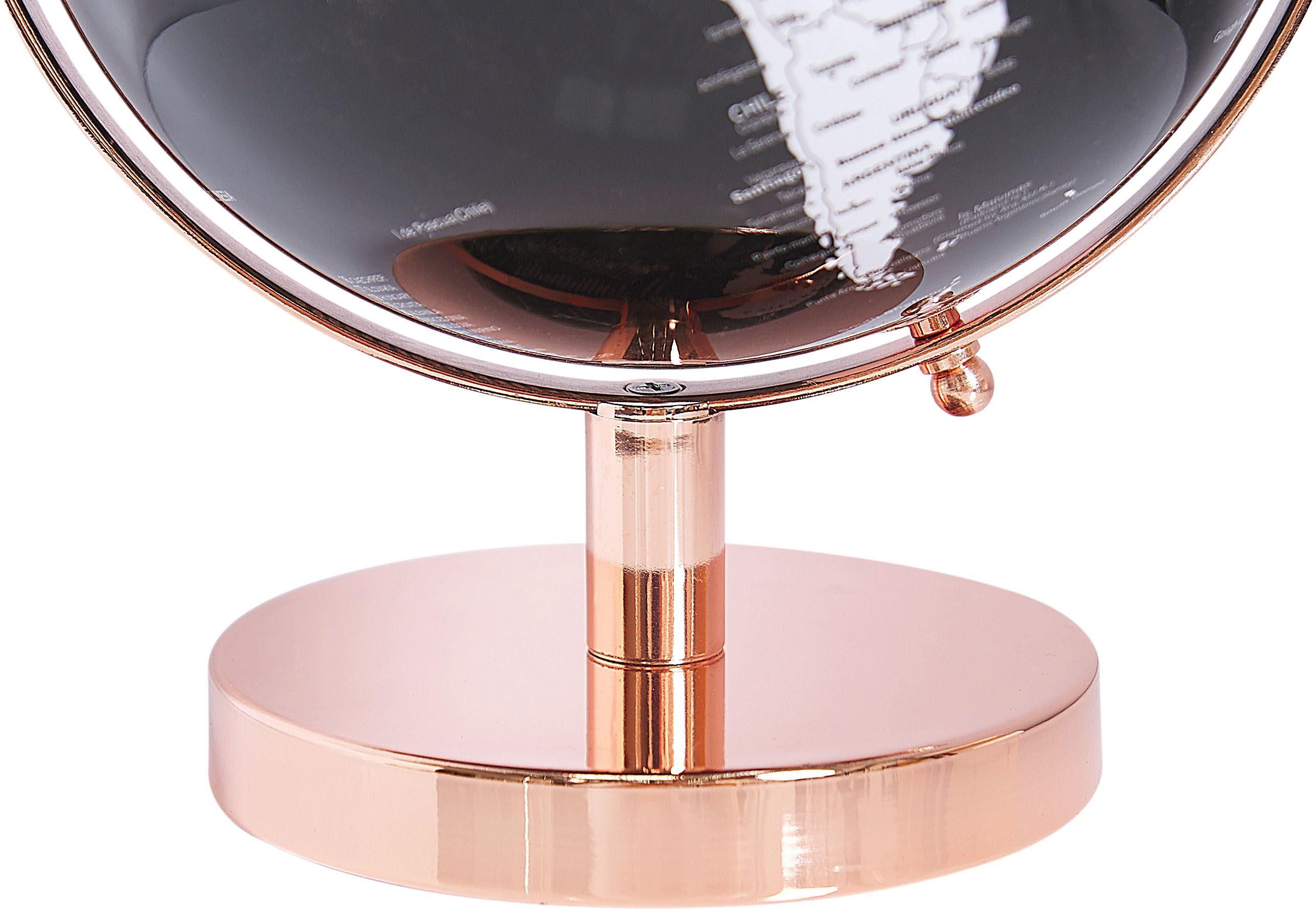 Beliani Nowoczesny dekoracyjny globus kula ziemska 20 cm biały czarny rose gold Cabot - zdjęcie 3 Beliani Nowoczesny dekoracyjny globus kula ziemska 20 cm biały czarny rose gold Cabot