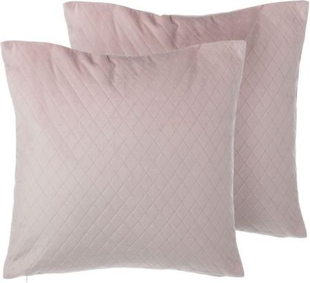 Beliani Zestaw 2 nowoczesnych poduszek dekoracyjnych welurowe 45x45 cm różowe Pasque