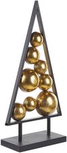 Beliani Figurka choinka metalowa czarno-złota RANUA (229340) - Figurki bożonarodzeniowe