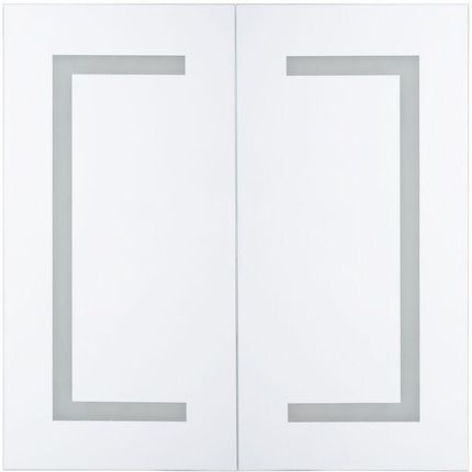 Beliani Mazarredo, nowoczesna szafka łazienkowa z lustrem, z oświetleniem LED, biała