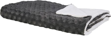 Beliani Narzuta na łóżko koc z podszyciem sztuczne futro 200 x 220 cm szary Kandilli