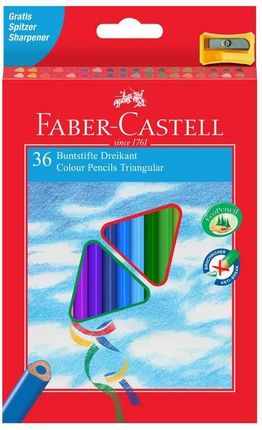 Faber Castell Kredki Ołówkowe Eco Colour Trójkątne Z Temperówką 36Kol