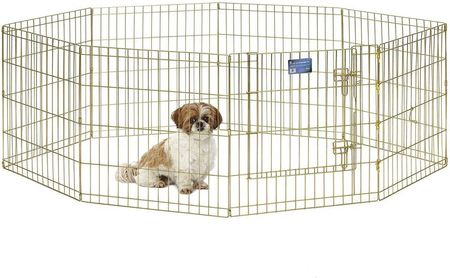 Midwest Gold Zinc Exercise Pen 61X61Cm Solidny Kojec Płotek Dla Psa Z Ocynku W Kolorze Złota