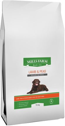 Mills Farm Breeder'S Line Lamb & Peas Z Jagnięciną I Groszkiem Dla Psów Z Nietolerancją Pokarmową 15Kg