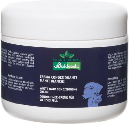 Baldecchi White Hair Conditioning Cream Maska Kondycjonująca Do Białej Sierści Z Lanoliną I Proteinami Koncentrat 250Ml