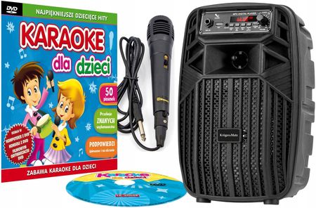 Zestaw Głośnik Bluetooth + Mikrofon + Karaoke DVD