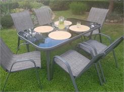 GardenPoint Zestaw mebli ogrodowych Modena Szary