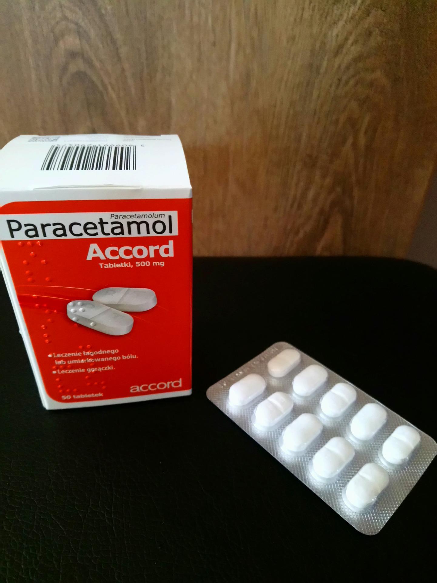 Leki Przeciwbólowe Paracetamol Accord Paracetamolum 500mg 50 Tabl