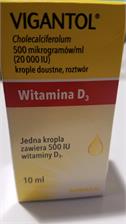 Vigantol 20 000IU krople doustne 10ml
