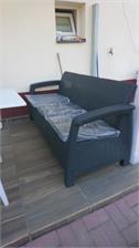 Curver Keter Sofa ogrodowa CORFU LOVE SEAT MAX Anthracite 