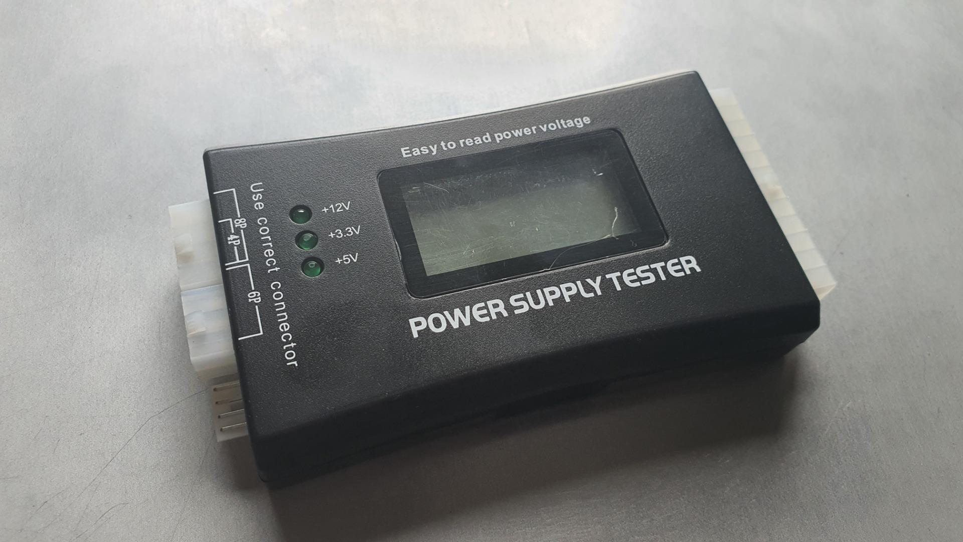 TESTER zASILACzY ATX, BTX, ITX wyświetlacz LCD Testery okablowania