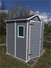 Keter Manor 6x5 DD domek narzędziowy szary biały
