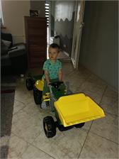 Rolly Toys Traktor Na Pedały John Deere Z Łyżką I Przyczepą 23110