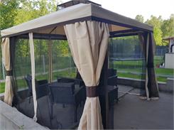 Garden Point Pawilon Ogrodowy Z Moskitierą Walencja 3X3M Kremowy (Gap080)