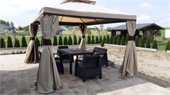GardenPoint Pawilon ogrodowy z moskitierą Walencja 3x4m Beżowy