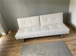 Beliani Sofa rozkładana kanapa z funkcją spania beżowa Dublin