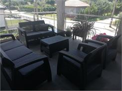 Allibert Corfu Set Quatro - Antracyt / Szary
