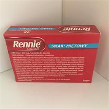 Rennie Antiacidum o smaku miętowym 48 tabletek do ssania