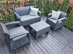 Allibert Corfu Set Quatro - Antracyt / Szary