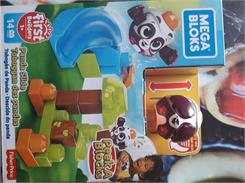 Mega Bloks Klocki A Kuku Zjeżdżalnia + Panda GKX66 GKX68