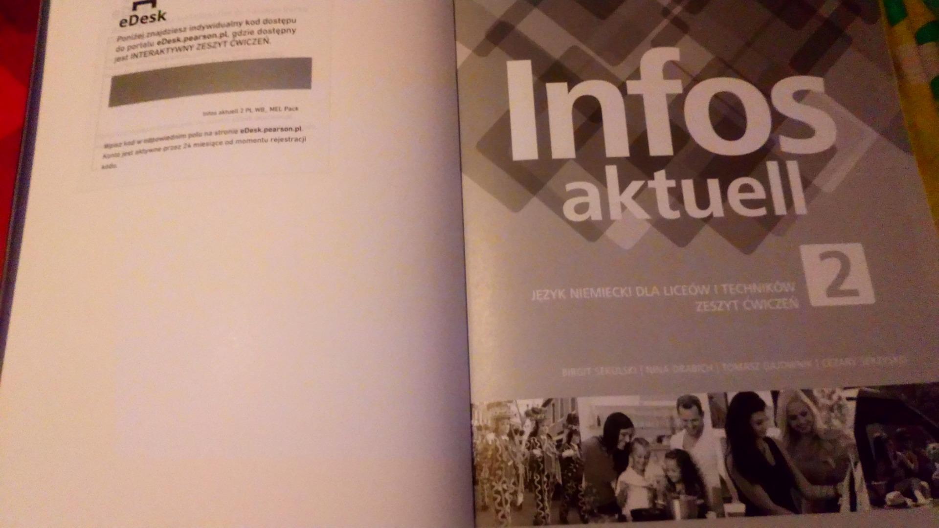 Effekt Język Niemiecki Zeszyt ćwiczeń Część 1 Liceum I Technikum Podręcznik szkolny Infos Aktuell 2. Język niemiecki. Liceum i technikum