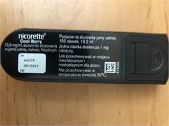 Nicorette Cool Berry Spray Aerozol do stosowania w jamie ustnej 1mg/dawkę 13,2 ml