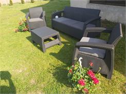 Allibert Corfu Set Quatro - Antracyt / Szary