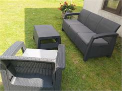 Allibert Corfu Set Quatro - Antracyt / Szary