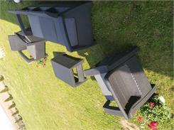Allibert Corfu Set Quatro - Antracyt / Szary