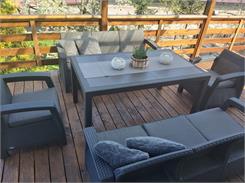 Allibert Corfu Set Quatro - Antracyt / Szary