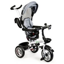 Ecotoys Rowerek Trójkołowy Obrotowy 360° Szary Delux Z Daszkiem 1075