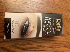 Delia Cosmetics Olej Arganowy kremowa henna do brwi 3,0 Ciemny Brąz
