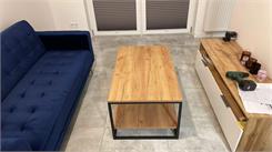 Beliani Modułowa sofa rozkładana 3-osobowa pikowana welurowa niebieska Aberdeen