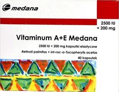 Vitaminum A  +  E (2500j.m + 200mg) 40 kapsułek