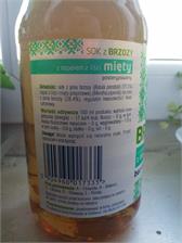 Oleofarm Sok z brzozy z miętą bez dodatku cukru 1000 ml