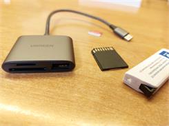 UGREEN CZYTNIK KART + USB, CM387, USB-C (CZARNY)