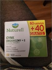 Naturell Cynk organiczny + C 100 tabl.