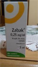 Zabak Krople do oczu 0,25mg/ml 5 ml