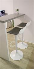 King Home Krzesło Barowe Snap Bar Tap Regulowane Białe 45445