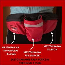 MOOV Pas regulowany do biegania z miejscem na bidon Czarny Czerwony