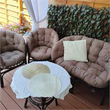 Home&Garden Meble Ogrodowe Rattanowe Bahama 3+1 Cappuccino