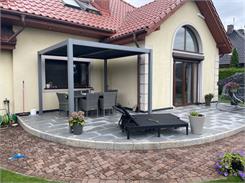 Grindi Pergola Tarasowa Szara Aluminiowa Z Otwieranym Dachem Kea I 3X3M 961020